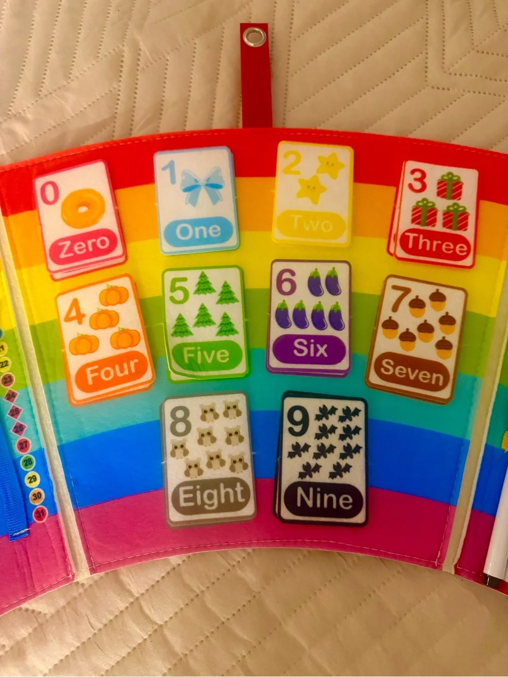 Interactive Rainbow Learning Clock Playbook for Kids - Multicolor